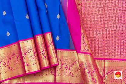 Kanchipuram Silk Saree - Handwoven Pure Silk - Pure Zari - PV NYC 453 - Silk Sari - Panjavarnam