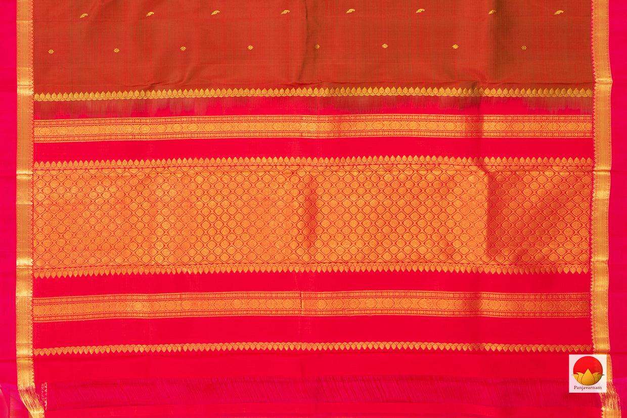 Kanchipuram Silk Saree - Handwoven Pure Silk - Pure Zari - PV NYC 459 - Silk Sari - Panjavarnam