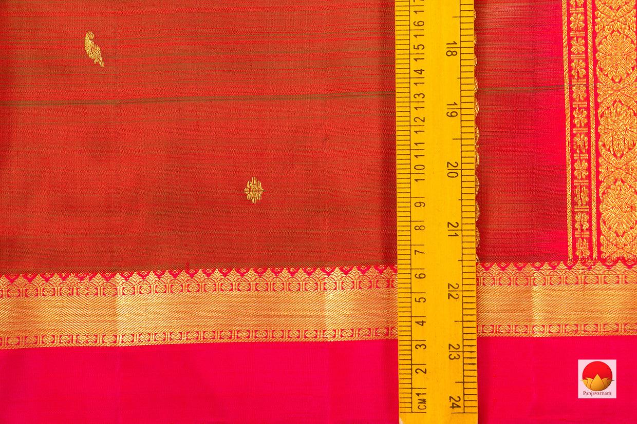 Kanchipuram Silk Saree - Handwoven Pure Silk - Pure Zari - PV NYC 459 - Silk Sari - Panjavarnam