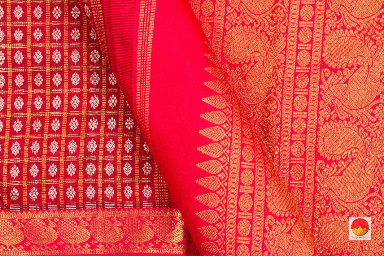 Kanchipuram Silk Saree - Handwoven Pure Silk - Pure Zari - PV NYC 49 - Silk Sari - Panjavarnam