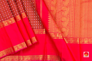 Kanchipuram Silk Saree - Handwoven Pure Silk - Pure Zari - PV NYC 49 - Silk Sari - Panjavarnam PV NYC 49