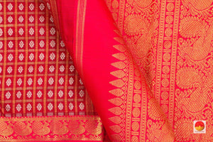 Kanchipuram Silk Saree - Handwoven Pure Silk - Pure Zari - PV NYC 49 - Silk Sari - Panjavarnam PV NYC 49