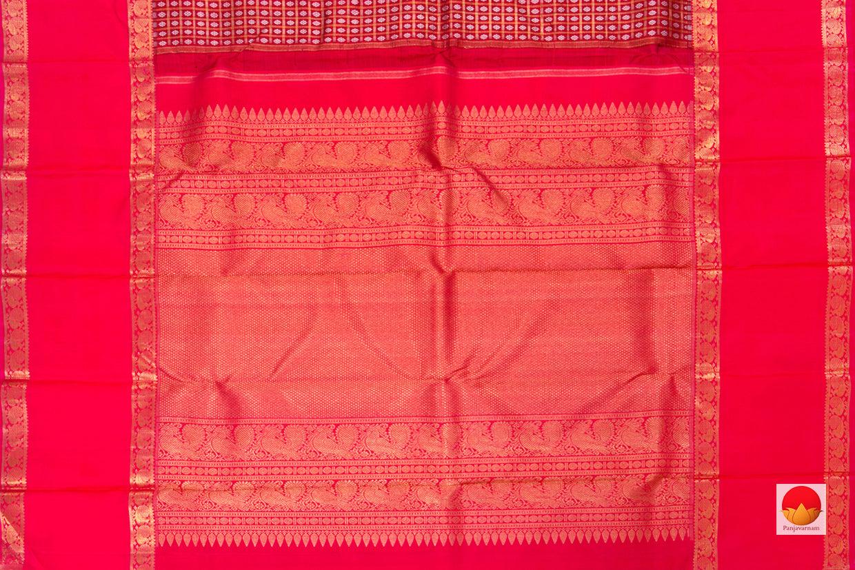 Kanchipuram Silk Saree - Handwoven Pure Silk - Pure Zari - PV NYC 49 - Silk Sari - Panjavarnam PV NYC 49