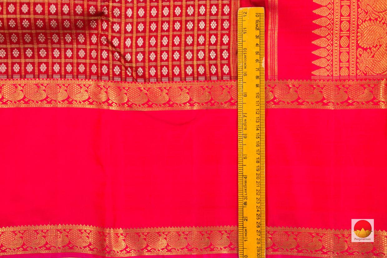 Kanchipuram Silk Saree - Handwoven Pure Silk - Pure Zari - PV NYC 49 - Silk Sari - Panjavarnam PV NYC 49