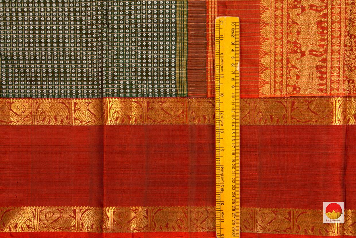 Kanchipuram Silk Saree - Handwoven Pure Silk - Pure Zari - PV NYC 51 - Silk Sari - Panjavarnam