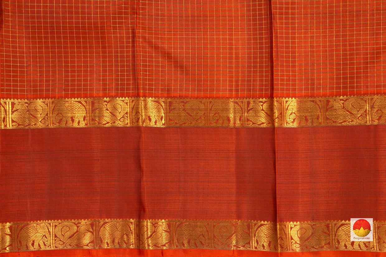 Kanchipuram Silk Saree - Handwoven Pure Silk - Pure Zari - PV NYC 51 - Silk Sari - Panjavarnam