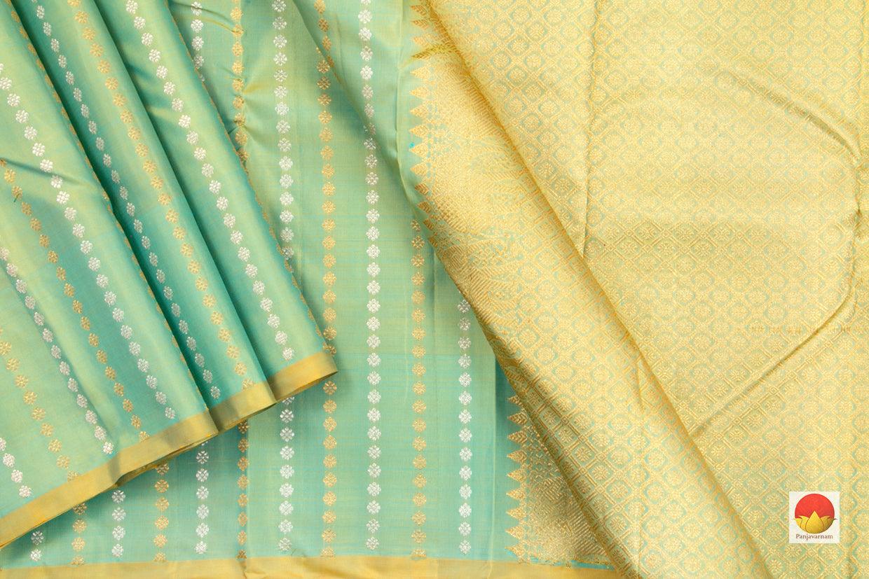 Kanchipuram Silk Saree - Handwoven Pure Silk - Pure Zari - PV NYC 52 - Silk Sari - Panjavarnam PV NYC 52