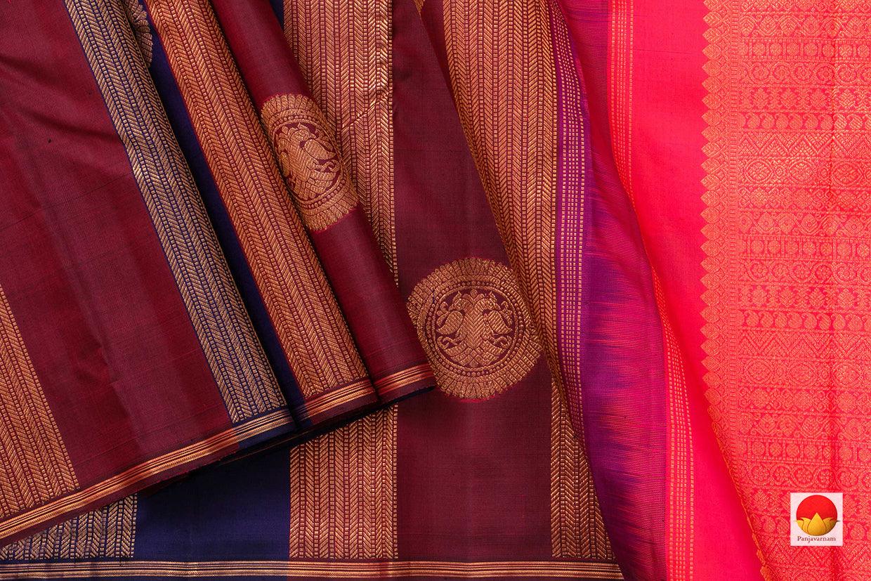 Kanchipuram Silk Saree - Handwoven Pure Silk - Pure Zari - PV NYC 525 - Silk Sari - Panjavarnam
