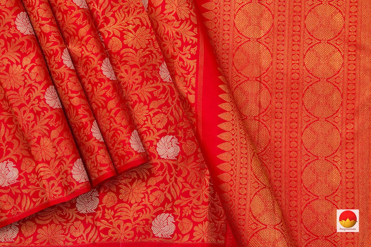 Kanchipuram Silk Saree - Handwoven Pure Silk - Pure Zari - PV NYC 550 - Silk Sari - Panjavarnam PV NYC 550