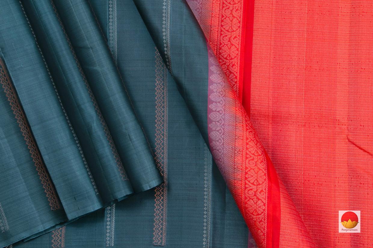 Kanchipuram Silk Saree - Handwoven Pure Silk - Pure Zari - PV NYC 63 - Silk Sari - Panjavarnam
