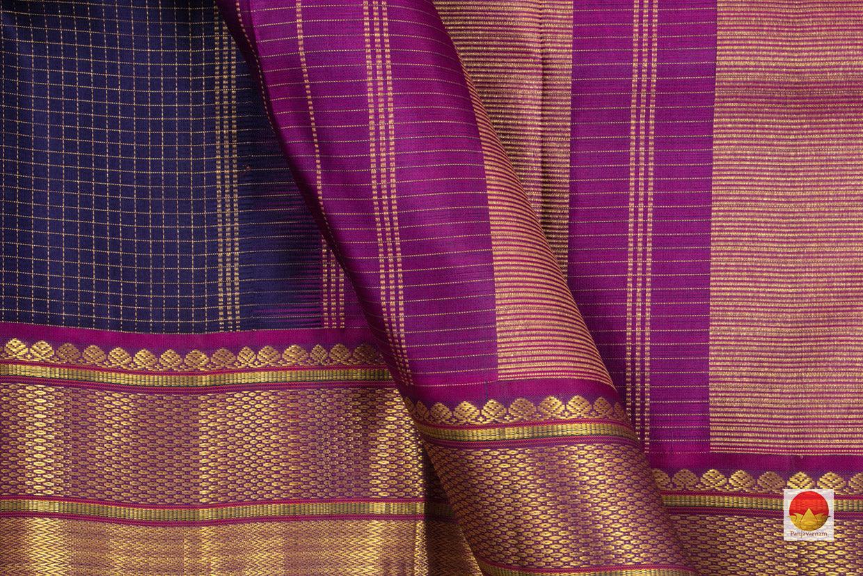 Kanchipuram Silk Saree - Handwoven Pure Silk - Pure Zari - PV NYC 76 - Silk Sari - Panjavarnam