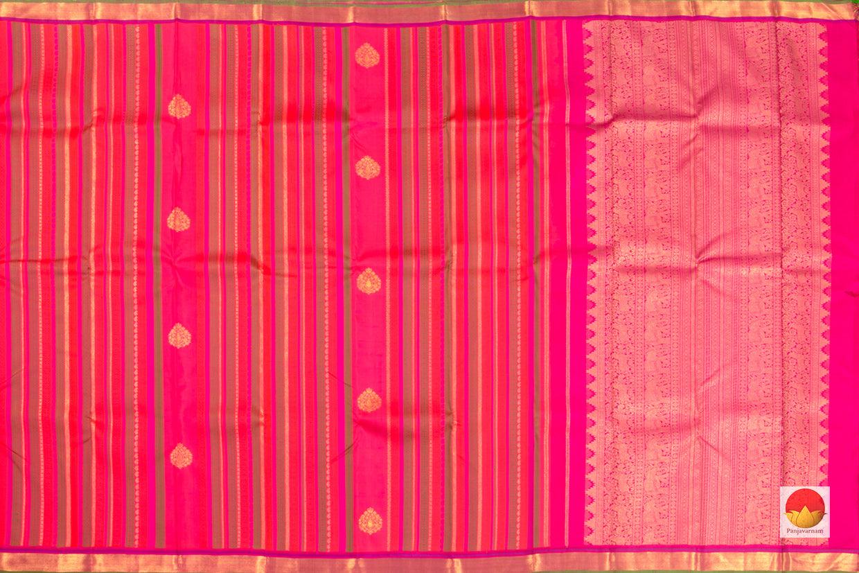 Kanchipuram Silk Saree - Handwoven Pure Silk - Pure Zari - PV NYC 89 - Silk Sari - Panjavarnam