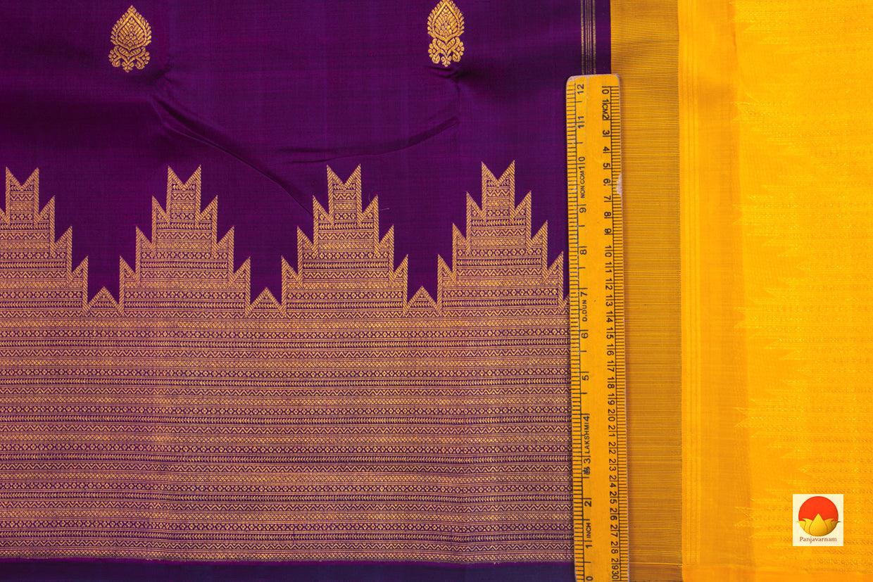 Kanchipuram Silk Saree - Handwoven Pure Silk - Pure Zari - PV NYC 90 - Silk Sari - Panjavarnam