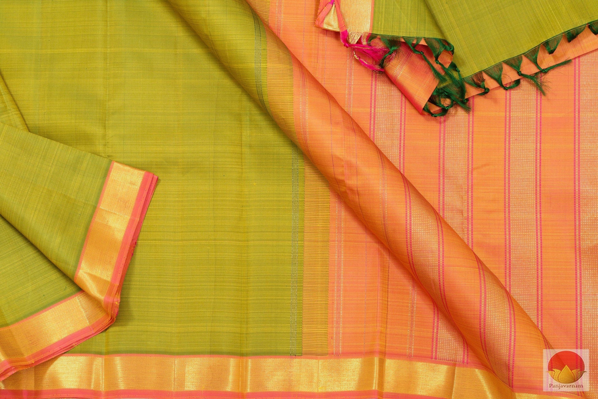 Kanchipuram Silk Saree - Handwoven Pure Silk - Pure Zari - PV RA 4 - Archives - Silk Sari - Panjavarnam