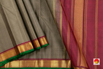 Kanchipuram Silk Saree - Handwoven Pure Silk - Pure Zari - PV SAR 08 - Silk Sari - Panjavarnam