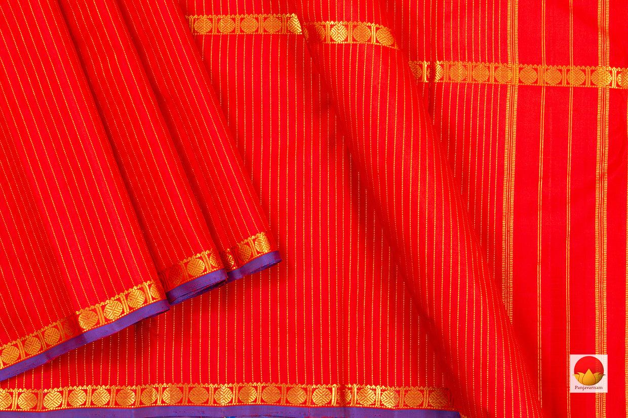 Kanchipuram Silk Saree - Handwoven Pure Silk - Pure Zari - PV SAR 10 - Silk Sari - Panjavarnam