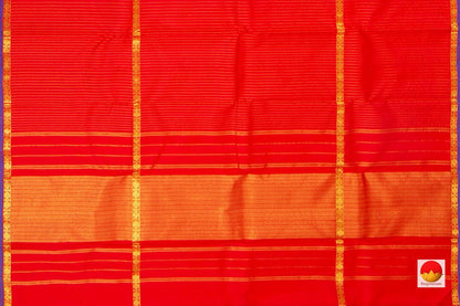 Kanchipuram Silk Saree - Handwoven Pure Silk - Pure Zari - PV SAR 10 - Silk Sari - Panjavarnam