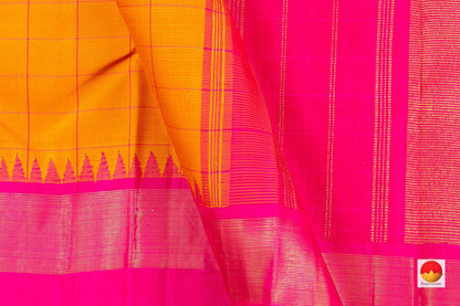 Kanchipuram Silk Saree - Handwoven Pure Silk - Pure Zari - PV SAR 40 - Silk Sari - Panjavarnam