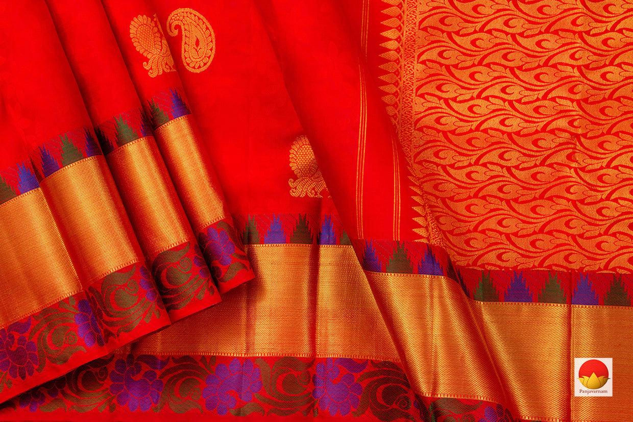 Kanchipuram Silk Saree - Handwoven Pure Silk - Pure Zari - PV SAR 48 - Silk Sari - Panjavarnam
