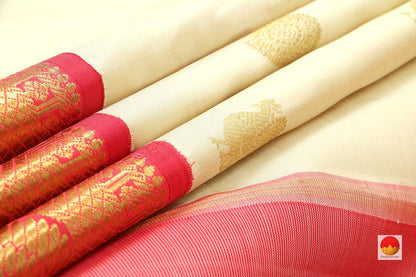 Kanchipuram Silk Saree - Handwoven Pure Silk - Pure Zari - PV SRI 1 - Silk Sari - Panjavarnam