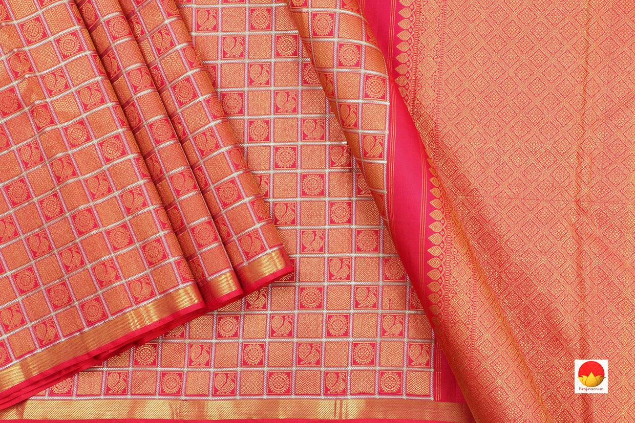 Kanchipuram Silk Saree - Handwoven Pure Silk - Pure Zari - PV SRI 2397 - Silk Sari - Panjavarnam