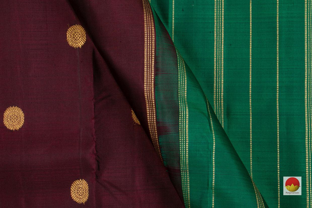 Kanchipuram Silk Saree - Handwoven Pure Silk - Pure Zari - PV SRI 3309 - Archives - Silk Sari - Panjavarnam