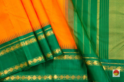 Kanchipuram Silk Saree - Handwoven Pure Silk - Pure Zari - PV SRI 3614 - Silk Sari - Panjavarnam