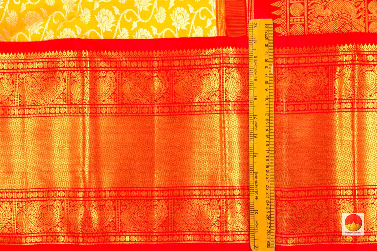 Kanchipuram Silk Saree - Handwoven Pure Silk - Pure Zari - PV SRI 3637 - Silk Sari - Panjavarnam