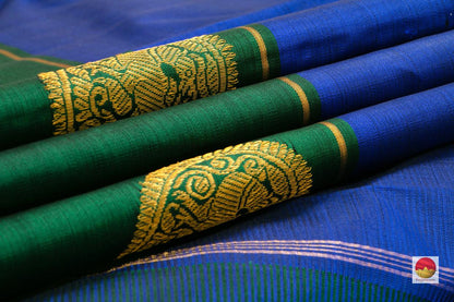 Kanchipuram Silk Saree - Handwoven Pure Silk - Pure Zari - PV SRI 3649 - Silk Sari - Panjavarnam