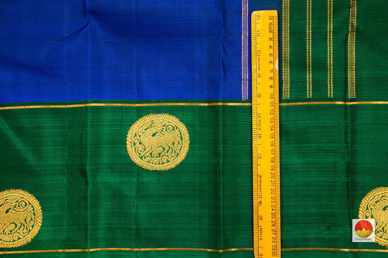Kanchipuram Silk Saree - Handwoven Pure Silk - Pure Zari - PV SRI 3649 - Silk Sari - Panjavarnam