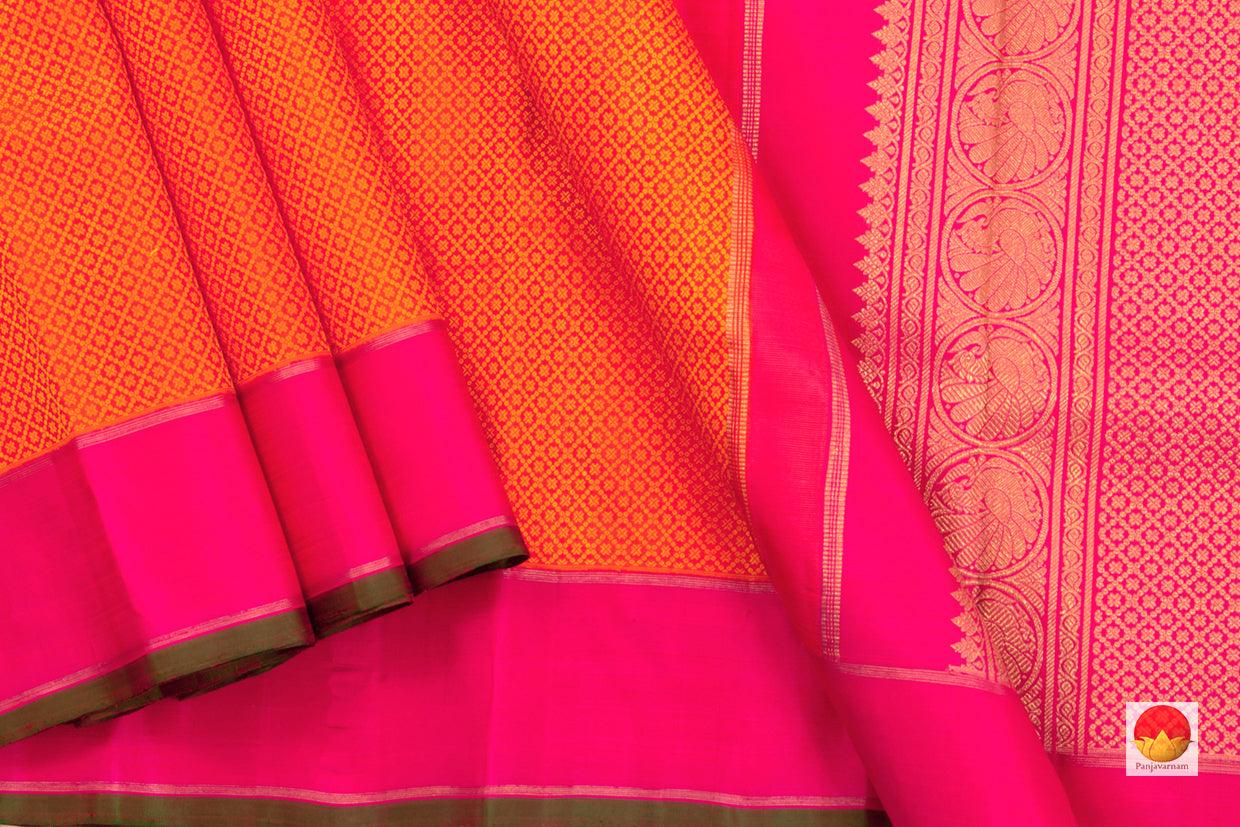 Kanchipuram Silk Saree - Handwoven Pure Silk - Pure Zari - PV SRI 3670 - Silk Sari - Panjavarnam