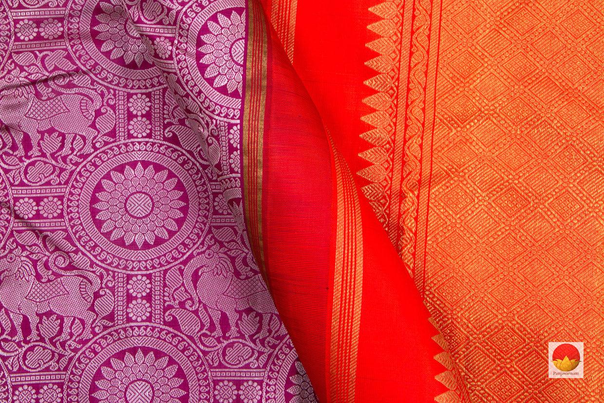 Kanchipuram Silk Saree - Handwoven Pure Silk - Pure Zari - PV SRI 3671 - Silk Sari - Panjavarnam