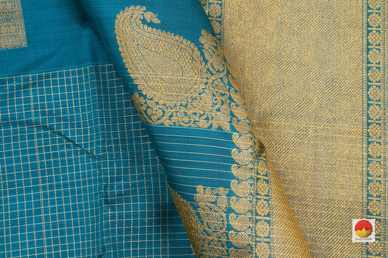Kanchipuram Silk Saree - Handwoven Pure Silk - Pure Zari - PV SRI 4064 - Silk Sari - Panjavarnam