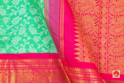 Kanchipuram Silk Saree - Handwoven Pure Silk - Pure Zari - PV SRI 4088 - Silk Sari - Panjavarnam
