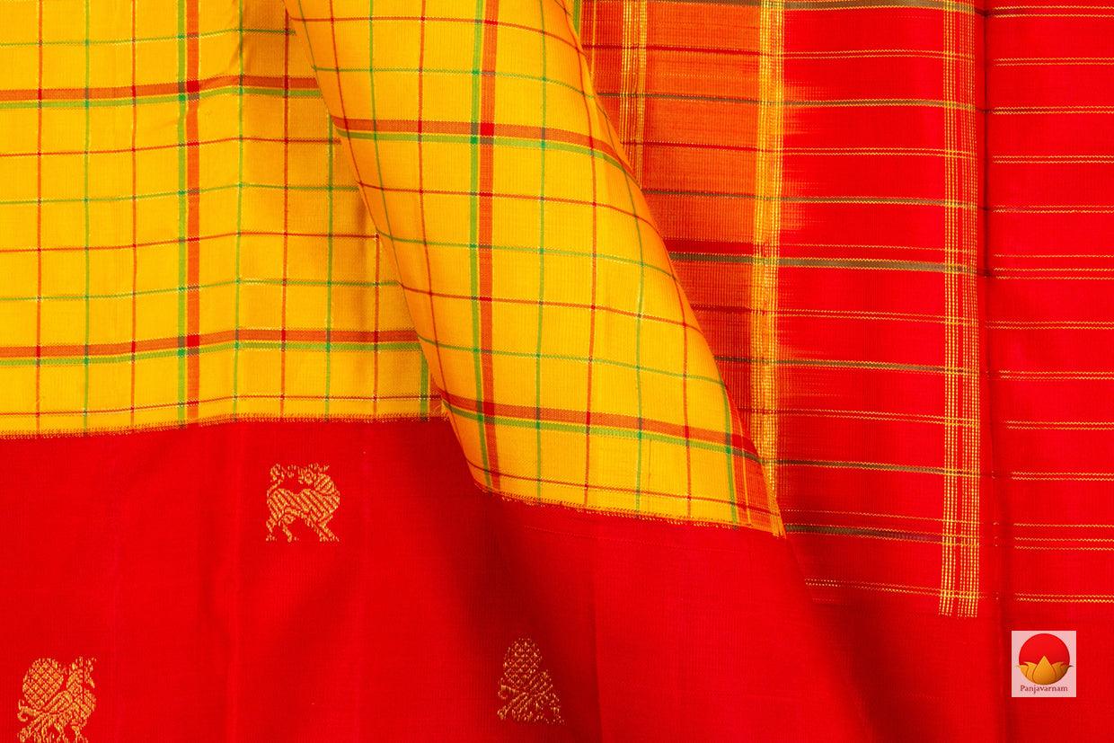 Kanchipuram Silk Saree - Handwoven Pure Silk - Pure Zari - PV SRI 4108 - Saris & Lehengas - Panjavarnam