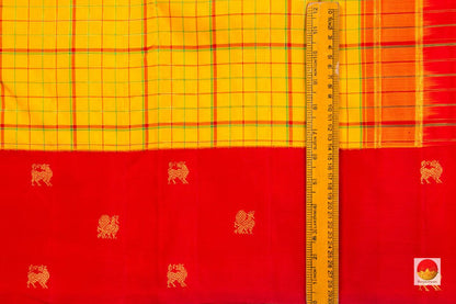 Kanchipuram Silk Saree - Handwoven Pure Silk - Pure Zari - PV SRI 4108 - Saris & Lehengas - Panjavarnam