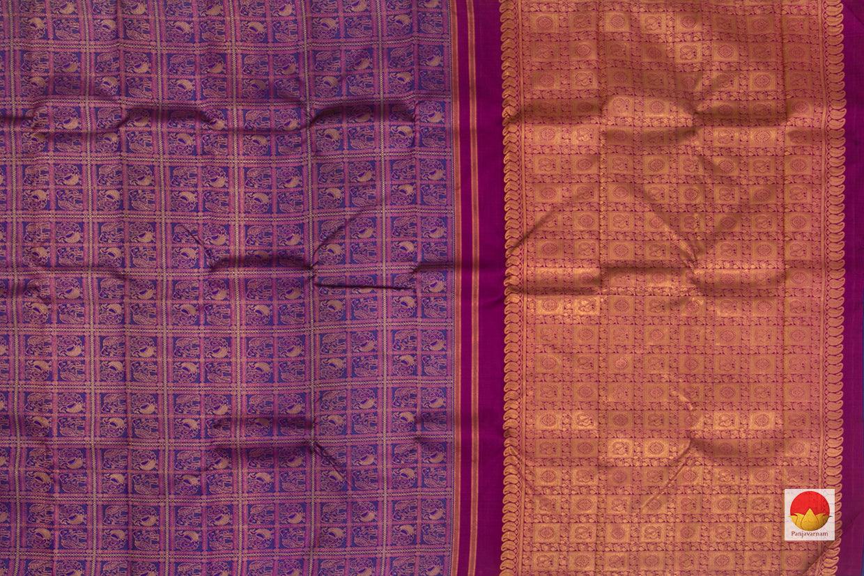 Kanchipuram Silk Saree - Handwoven Pure Silk - Pure Zari - PV SRI 4132 - Silk Sari - Panjavarnam