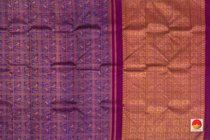 Kanchipuram Silk Saree - Handwoven Pure Silk - Pure Zari - PV SRI 4132 - Silk Sari - Panjavarnam