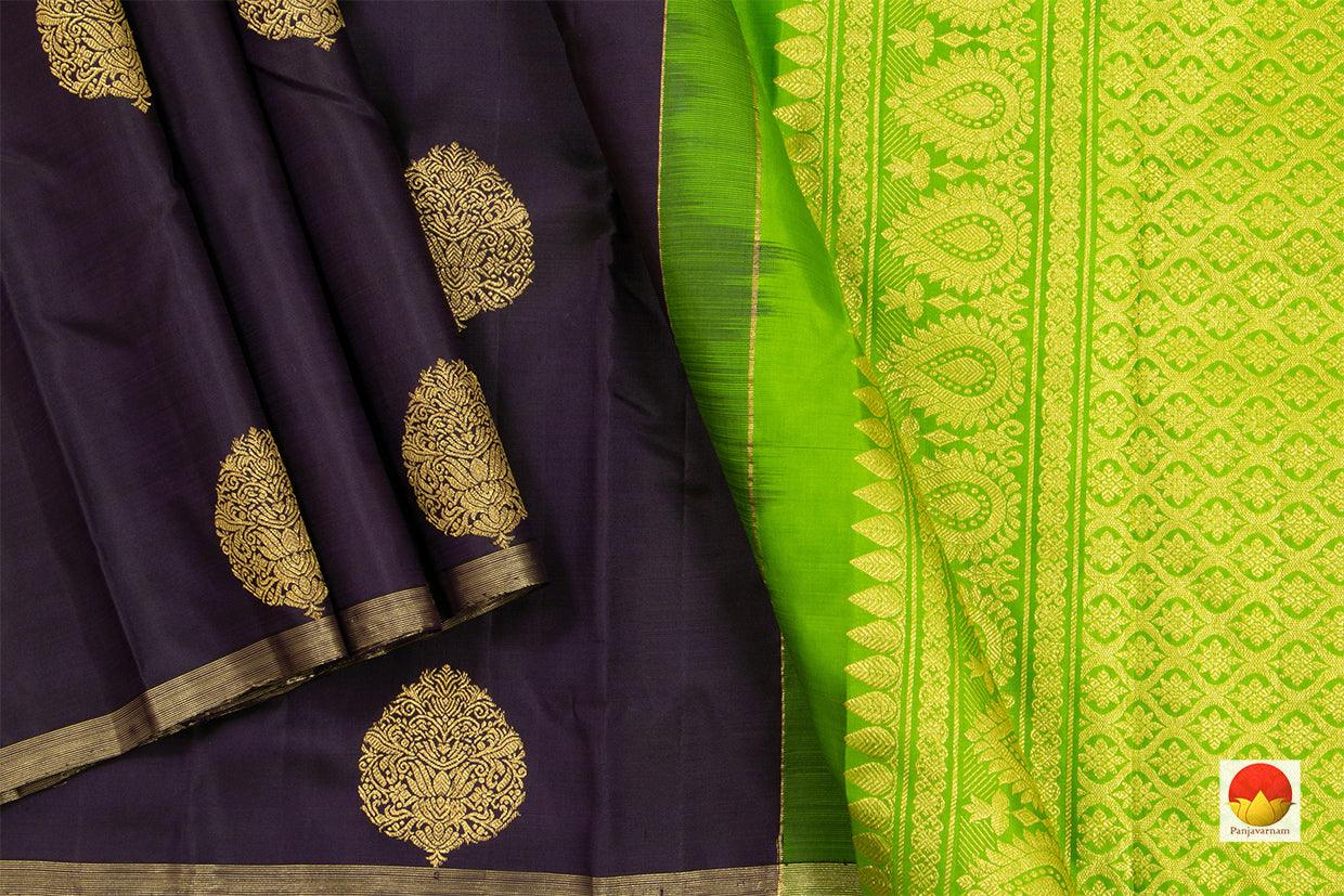 Kanchipuram Silk Saree - Handwoven Pure Silk - Pure Zari - PV SRI 4372-1 - Saris & Lehengas - Panjavarnam