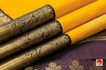 Kanchipuram Silk Saree - Handwoven Pure Silk - Pure Zari - PV SRI 4465 - Silk Sari - Panjavarnam