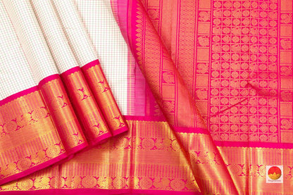 Kanchipuram Silk Saree - Handwoven Pure Silk - Pure Zari - PV SRI 5009 - Archives - Silk Sari - Panjavarnam