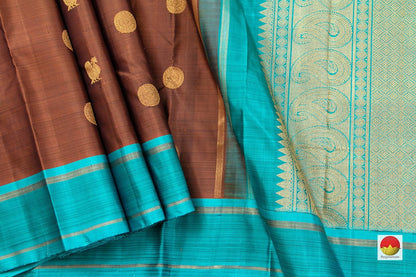 Kanchipuram Silk Saree - Handwoven Pure Silk - Pure Zari - PV SRI 5663 - Silk Sari - Panjavarnam