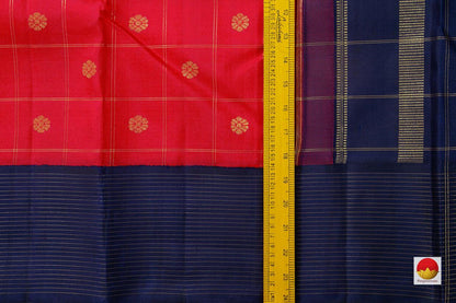 Kanchipuram Silk Saree - Handwoven Pure Silk - Pure Zari - PV SRI 5964 - Silk Sari - Panjavarnam