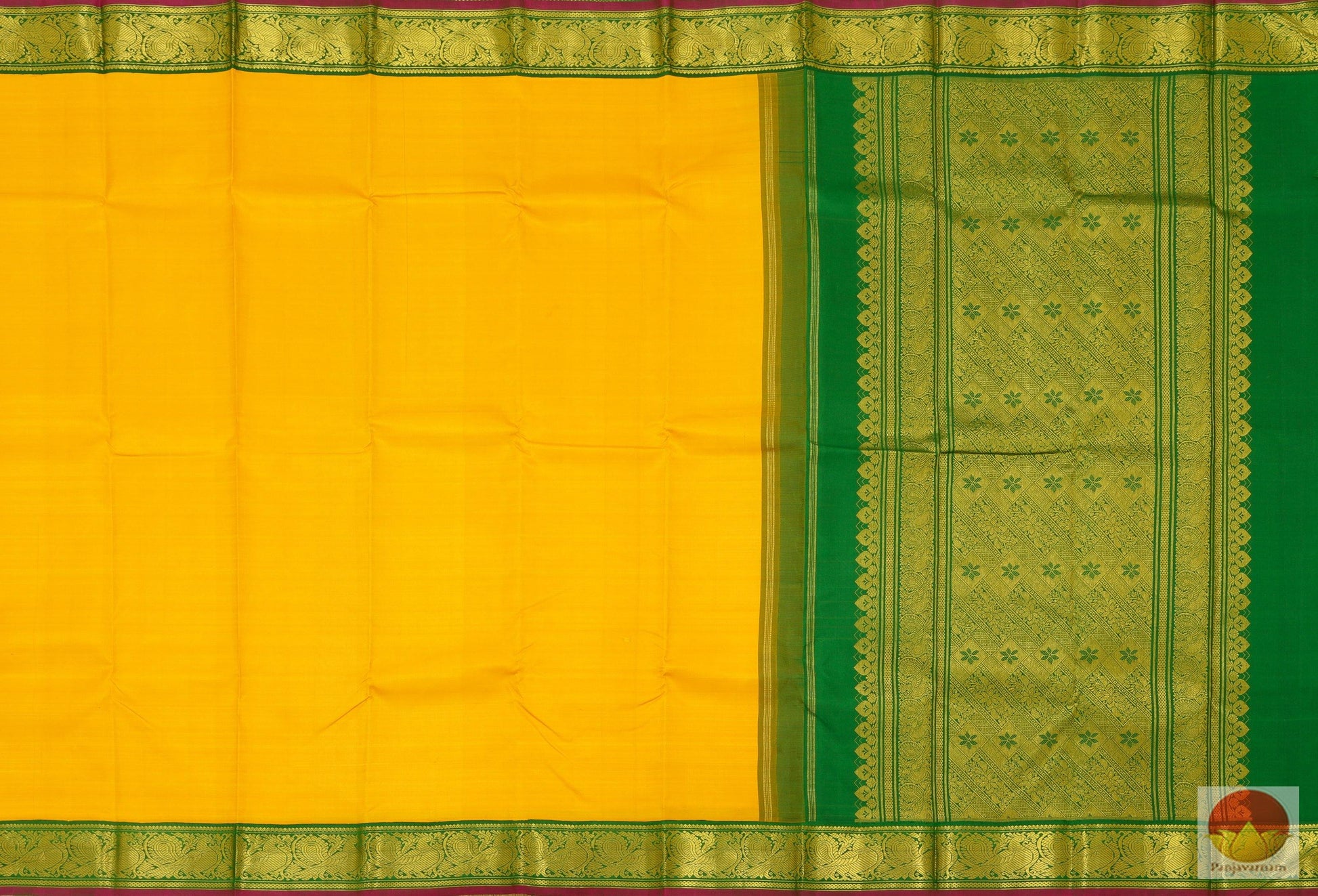 Kanchipuram Silk Saree - Handwoven Pure Silk - Pure Zari - PV SVS 2009 Archives - Silk Sari - Panjavarnam