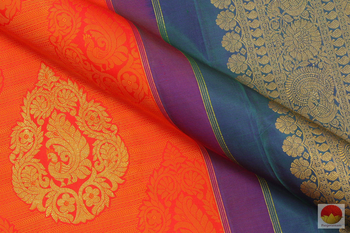 Kanchipuram Silk Saree - Handwoven Pure Silk - Pure Zari - PVASB 26 Archives - Silk Sari - Panjavarnam
