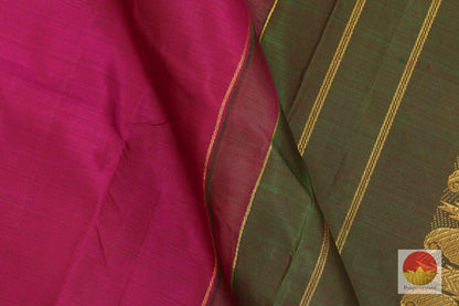 Kanchipuram Silk Saree - Handwoven Pure Silk - Pure Zari - PVVL 613 - Archives - Silk Sari - Panjavarnam