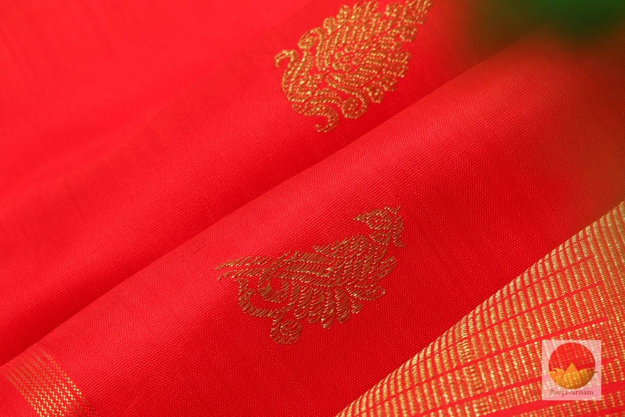 Kanchipuram Silk Saree - Handwoven Pure Silk - Pure Zari - Red - PV SRI 1261 - Archives - Silk Sari - Panjavarnam