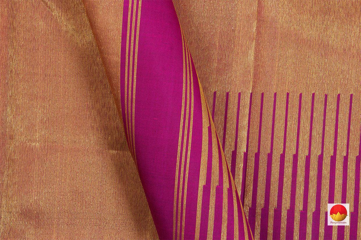 Kanchipuram Silk Saree - Handwoven Pure Silk - Pure Zari - Rising Border - PV SRI 4316 - Silk Sari - Panjavarnam