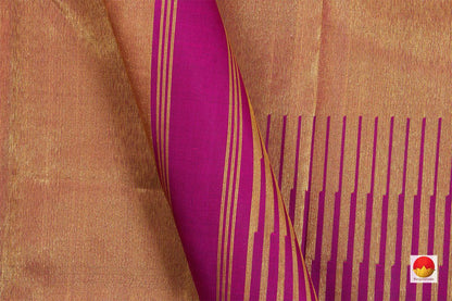 Kanchipuram Silk Saree - Handwoven Pure Silk - Pure Zari - Rising Border - PV SRI 4316 - Silk Sari - Panjavarnam