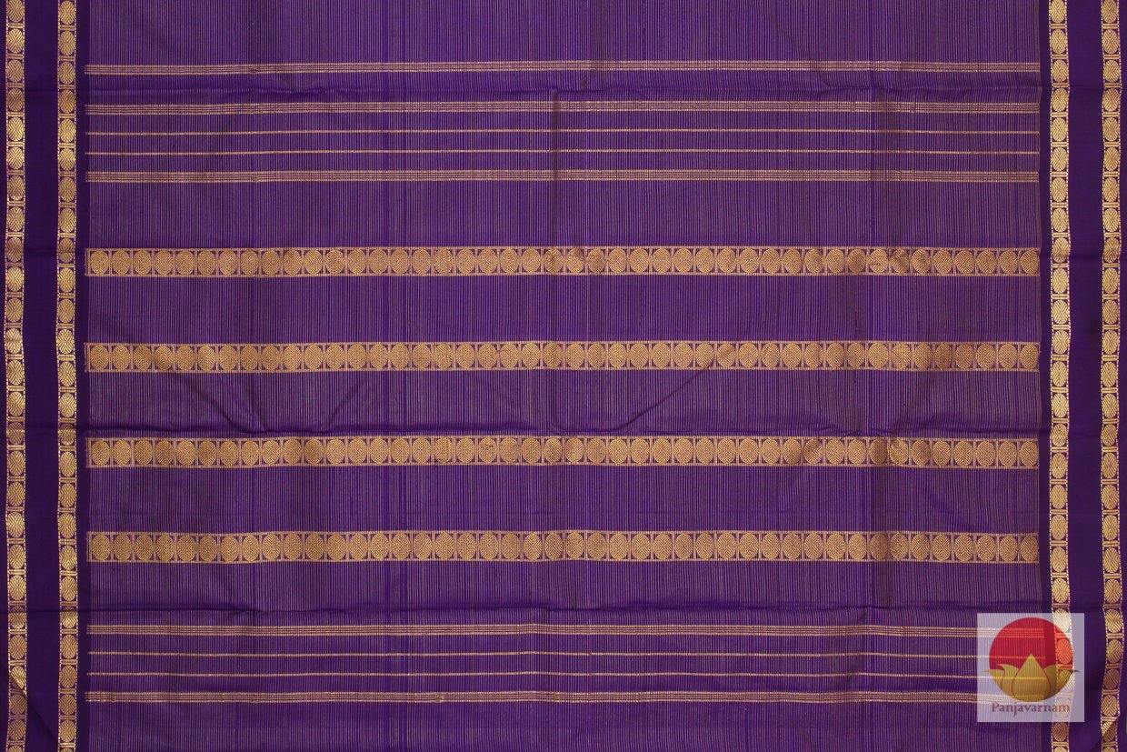 Kanchipuram Silk Saree - Handwoven Pure Silk - Pure Zari - Rudraksha Border - PV RA 22 - Archives - Silk Sari - Panjavarnam
